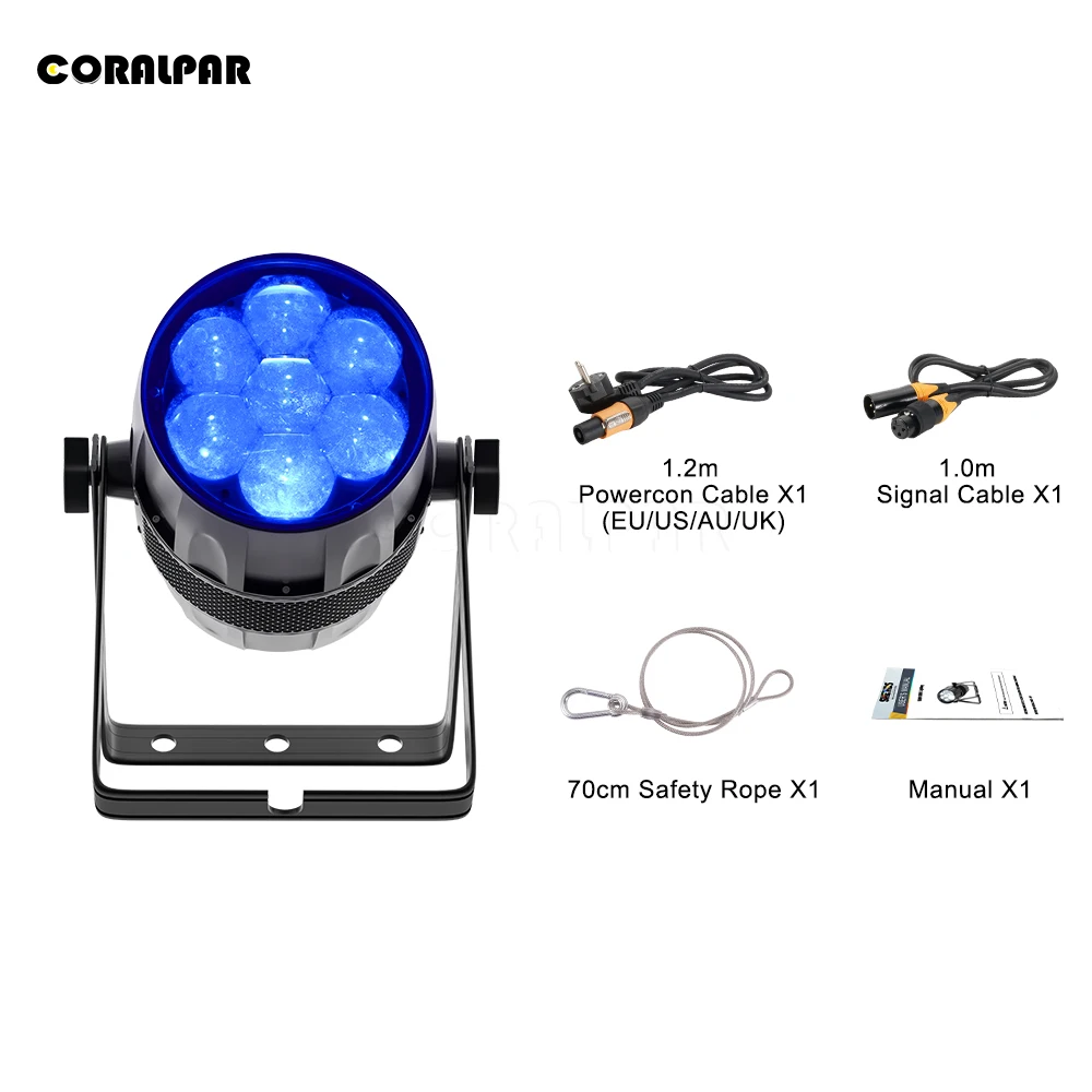 CORALPAR IP65 2 szt. LED 7X40W RGBW Zoom & Wash Bee Eye Par Light dla DJ Disco Wedding Nightclub Theater