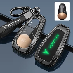 Car Zinc Alloy Key Case Cover Holder Chain For Voyah Dreamer Dream Free Galvanized Smart Fob Key Decoration Interior Accessories
