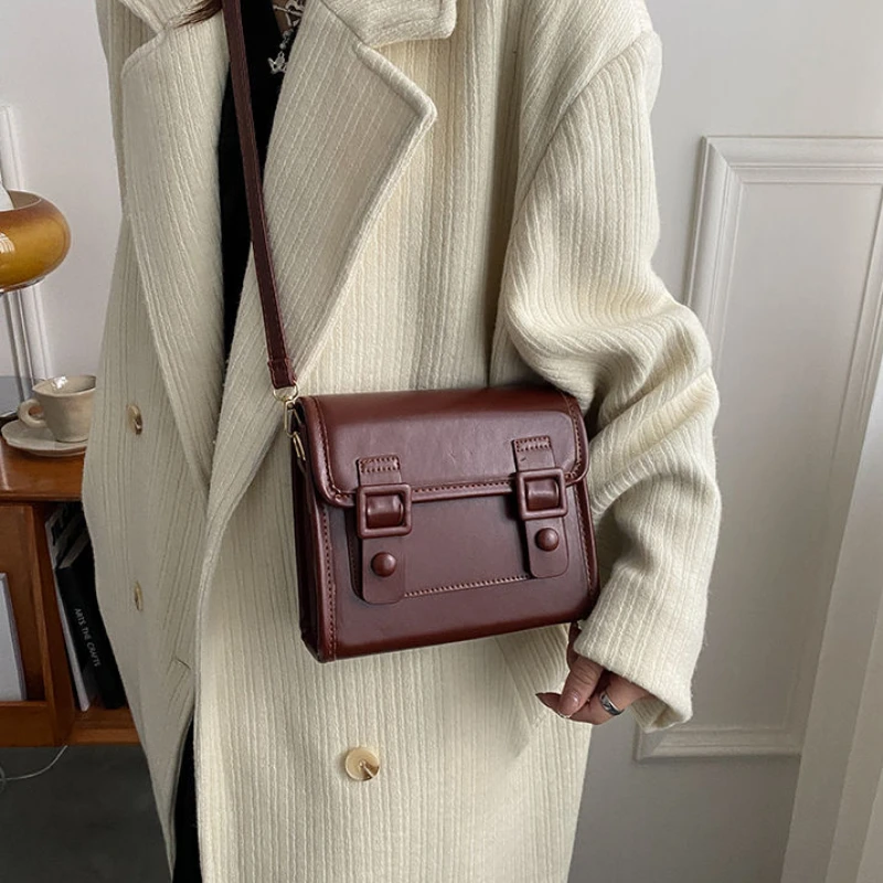 New Flap Bags Women Crossbody Bag Simple Casual Cambridge Bag Small Square Bag Clutch Purses and Handbags Shoulder Messenger Bag