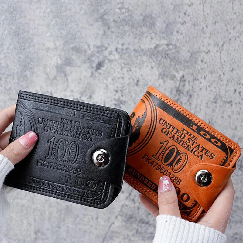 Fashionable Short Retro Compression Pattern New Business Wallet Fashion Organizer