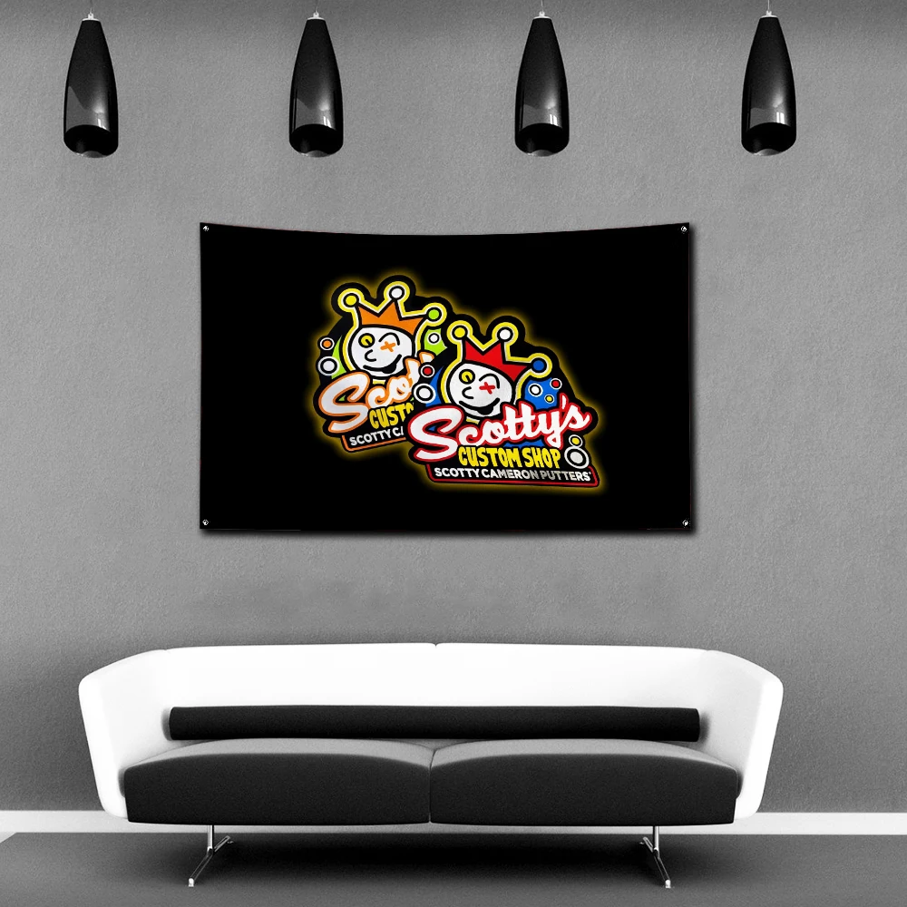 Scottys Camerons Flag Polyester Digital Printing Banner 4 Sizes for Garage Wall Art Out Door Decoration With Brass Grommets