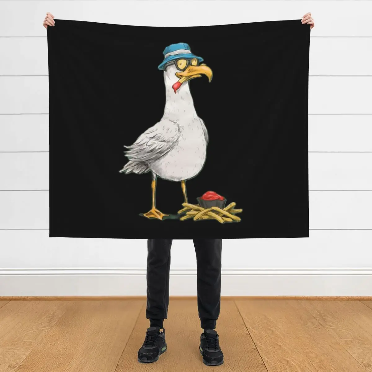 

Классическое одеяло «Чайка с картофелем фри», тяжелое детское мягкое, большое, самое мягкое одеяло