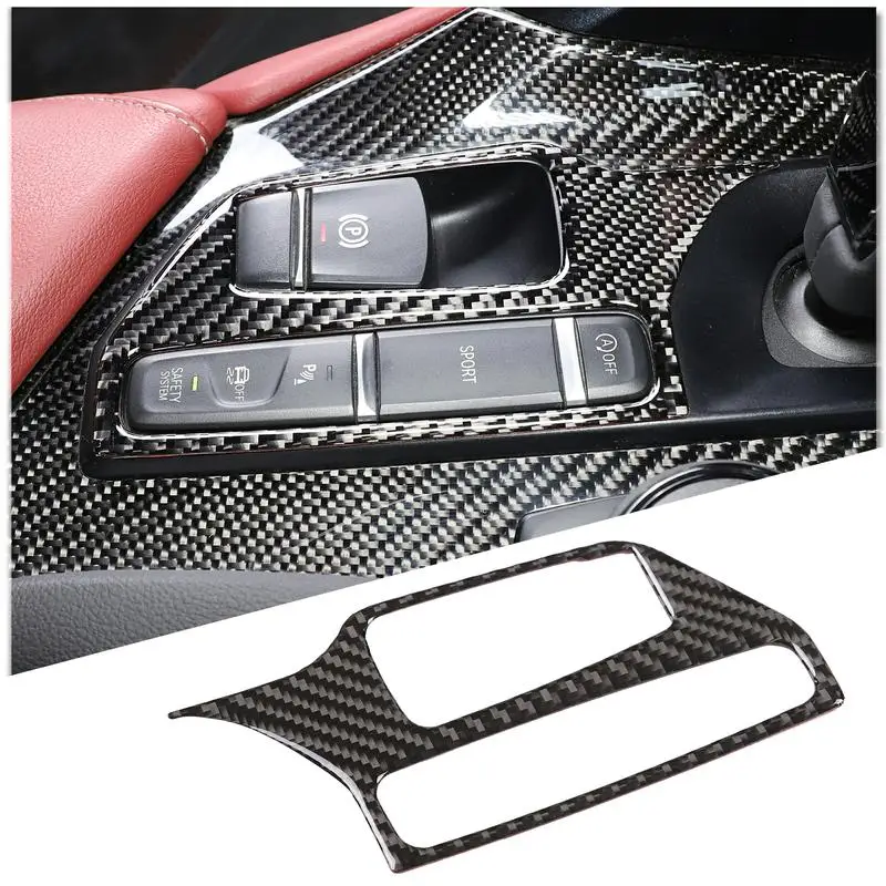 

For Toyota Supra GR A90 A91 MK5 2019-2022 RHD Car Soft Carbon Fiber Gear Shift Panel Interior Trim Sticker Accessories