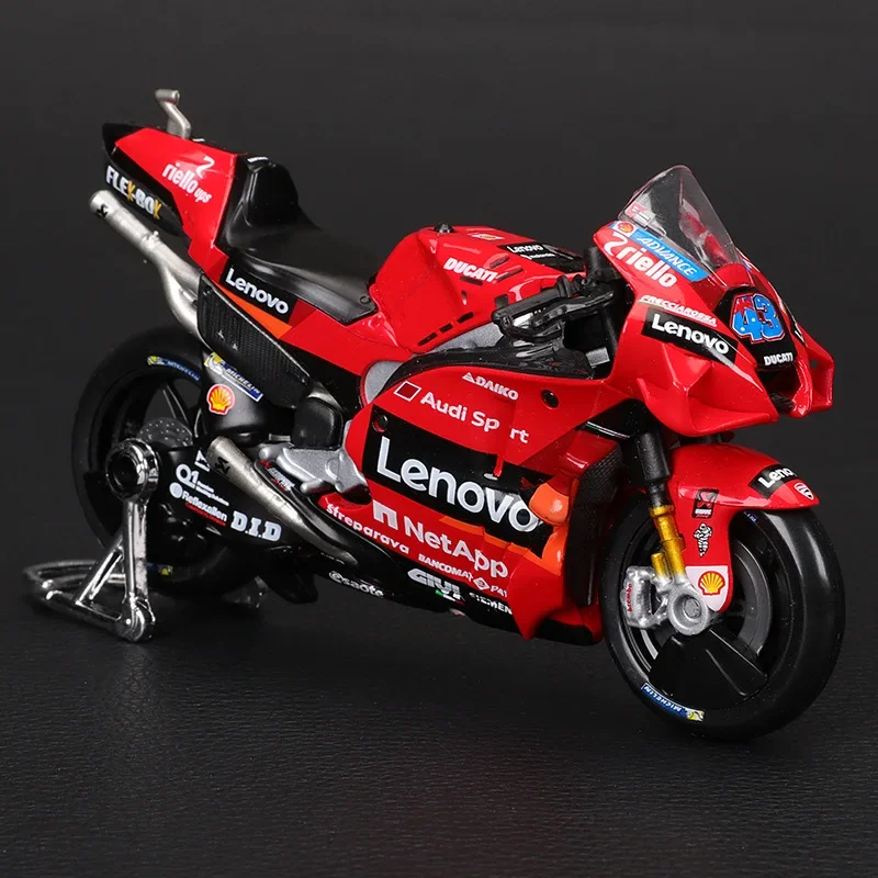 Maisto-Modèle de moto de course, véhicule moulé sous pression, jouet de modèle de moteur, DucSauPramac Racing, équipe DucSauLenovo #43, #63, 1:18, 2021, 2021