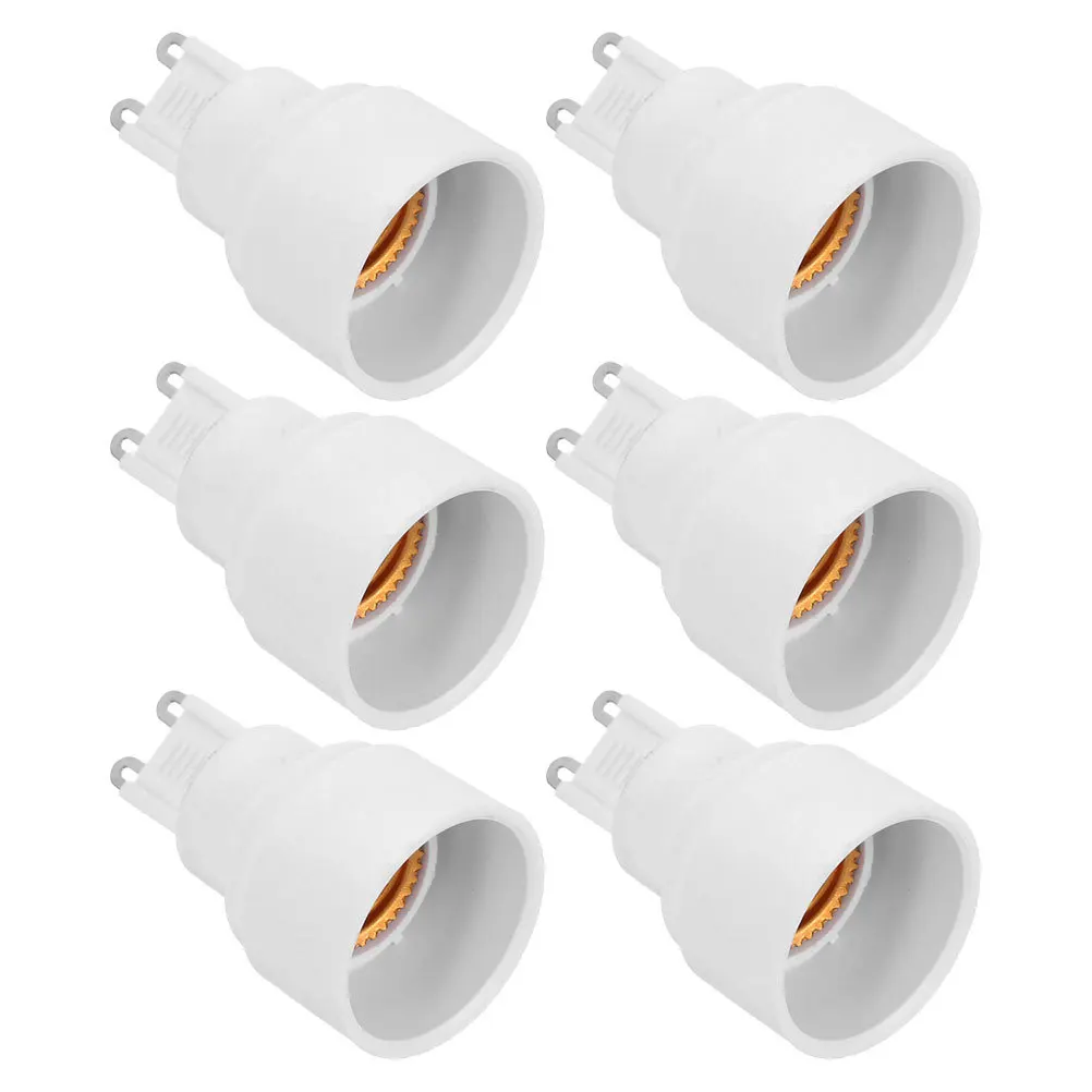 

6Pcs G9 to E14 Bulb Base Converter Flame Retardant Material Compact Design for Various Fixtures Light Bulb Adapter Converter