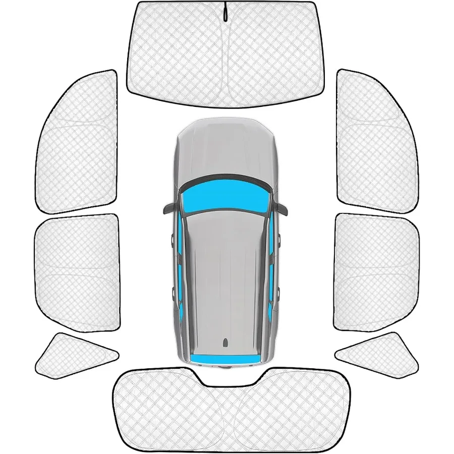 

8pcs Thicken Full Sun Shade for Bronco Sport 20212025 Accessories Custom Fit Privacy Car Window Covers Sunshade for Windshield