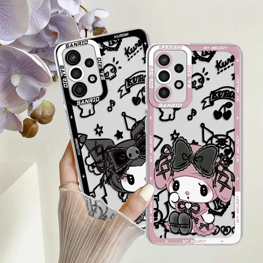 حافظة لهاتف سامسونج جالاكسي A50 A16 A17 A52s A72 A31 A71 A21s A52 A12 A32 A51 غطاء هاتف ناعم سانريو كورومي ماي ميلودي #5