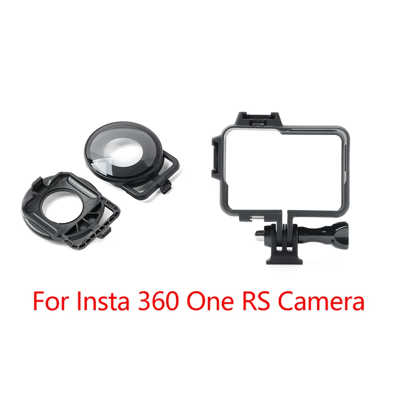 For Insta360 Accessories ONE RS Protective Frame Case Housing Dual-Lens Mod Glass Protector Guards Caps For Insta 360 One RS