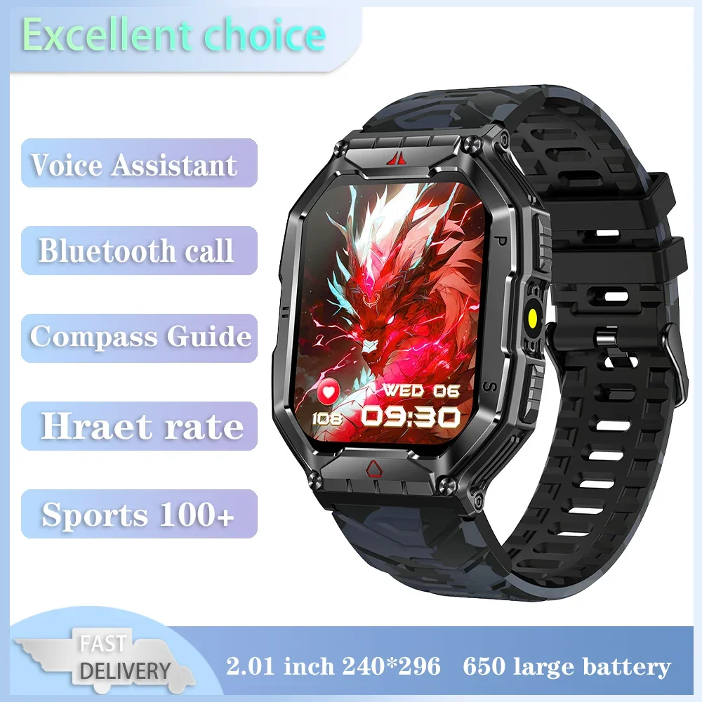 

Xiaomi Mijia Compass Smart Watch Men Voice Assistant Bluetooth Call Sports Fitness Waterproof Healthy Monitoring Watches for Men