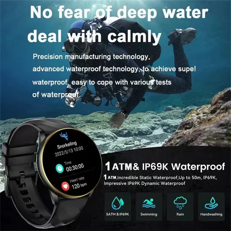 Professional Waterproof Smart Watch Women Men 1.46inch Outdoor Sports Swimming Watch Bluetooth Call Health Monitoring For Xiaomi