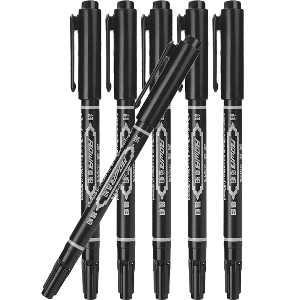 

6 Pcs Tattoo Markers Eyebrow Position Tool Plastic Makeup Pen Marking Contouring Lip Mapping Brow Tattoo Marker Salon Mapping