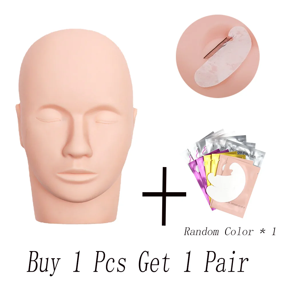 

1​PCS Silicone Practice Training Head Soft Rubber Manequin Doll Face Eyelash Extension Makeup Tools Cosmetic Supplier For Women
