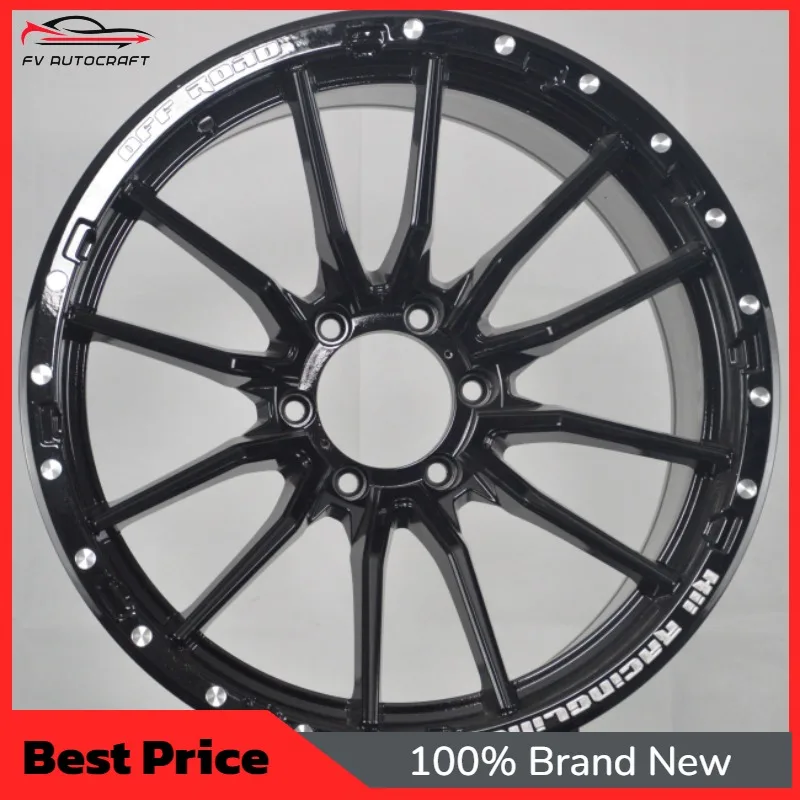 【2026】Chinese Manufacturer 18 20 Inch 6x139.7 Glossy Black Off-Road Beadlock Style Alloy Wheel Rims For Toyota Tacoma 4Runner