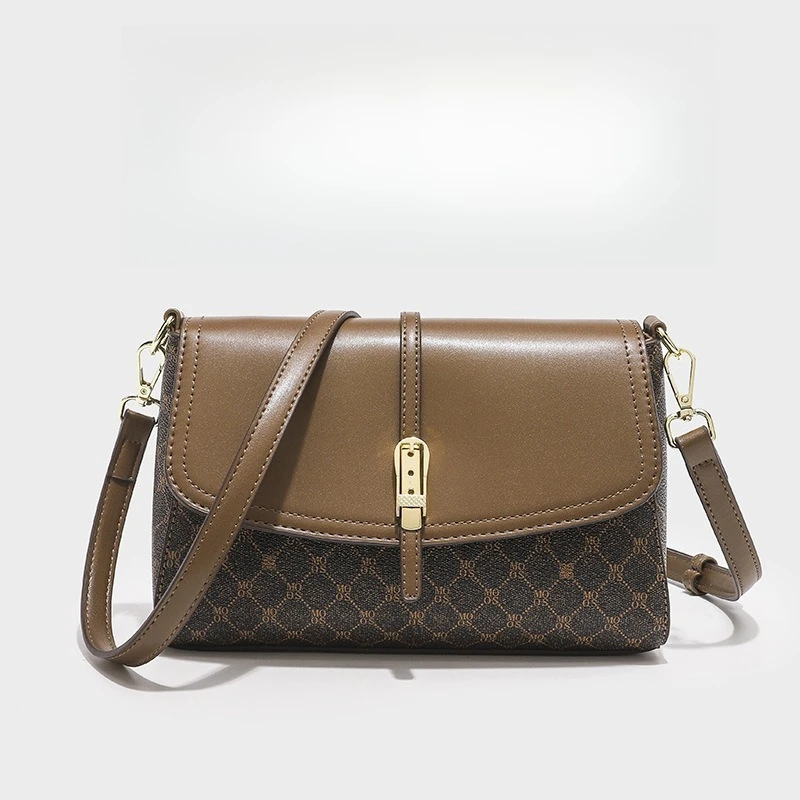 

2026 new fashionable versatile large-capacity printed messenger small square bag