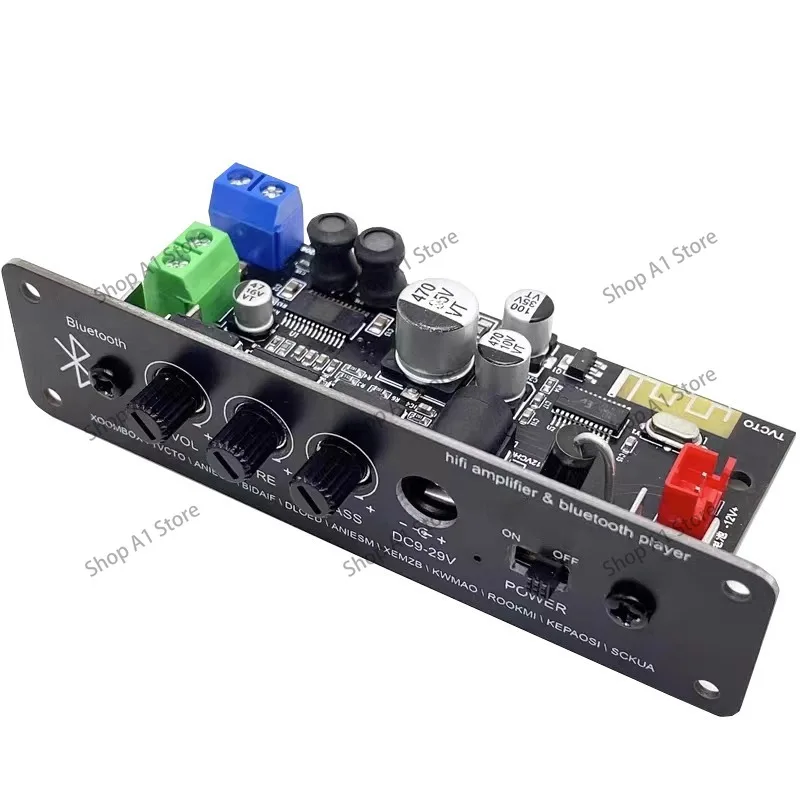 HIFI high and low sound audio receiver audio car speaker power amplifier board DIY modified Bluetooth 5.1 power amplifier module