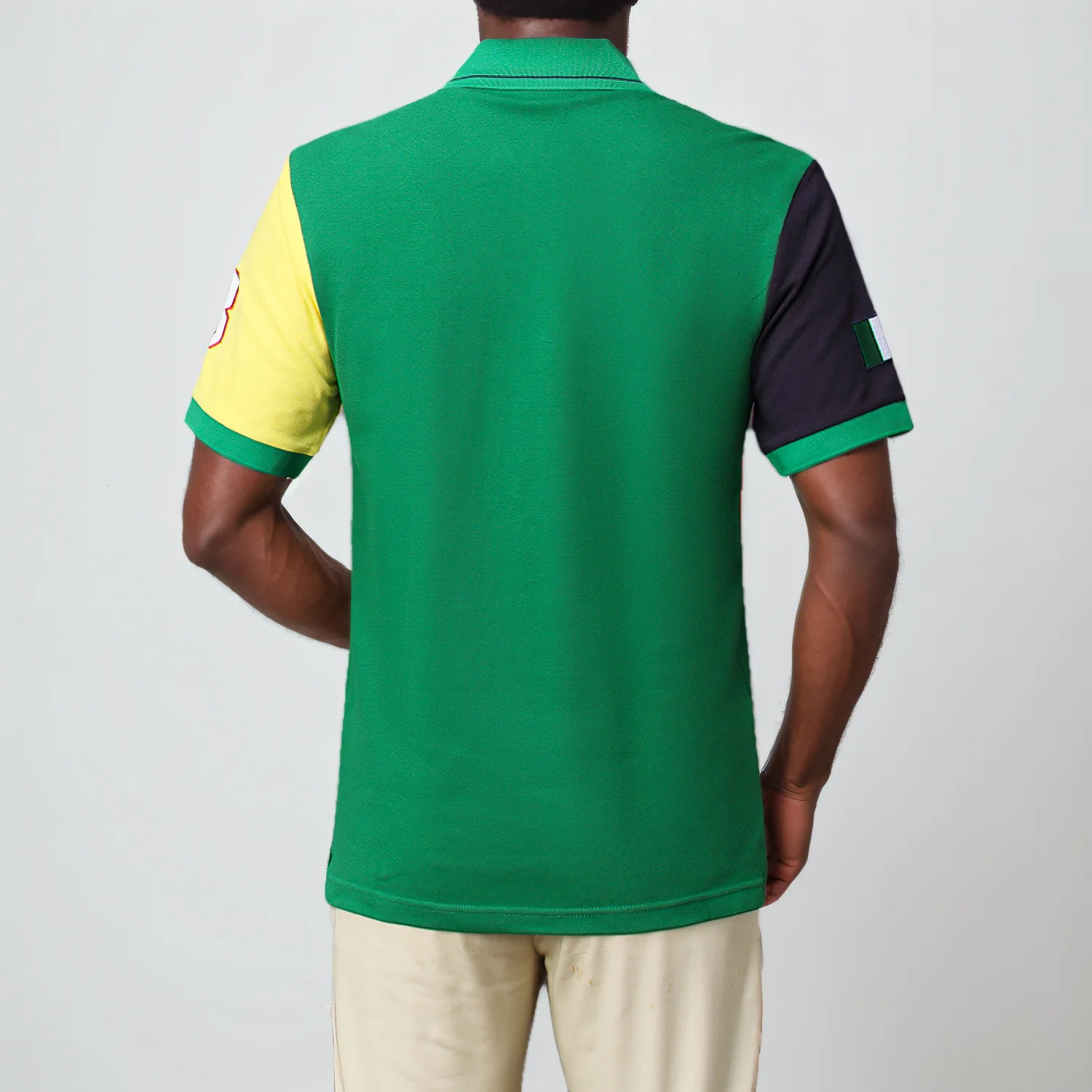 Classic Green Patchwork Men's Polo Shirts Short Sleeve 100% Cotton Sports Golf Tennis T-Shirt Moisture-Wicking Summer Clothing