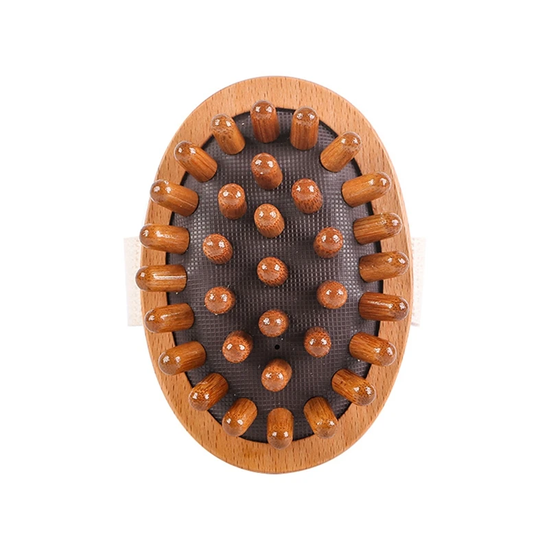 Body Anti Cellulite Brush Soothing Wooden Essential Oil Spa-Air Cushion Meridian Massage Brush Calf Kneading Instrumen Promotion