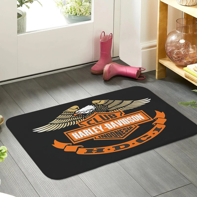 Motorcycle Logo Carpet Entrance of House Entrance Custom Doormat Living Room Kitchen Rug Hallway Foot Mat Home Decor Items