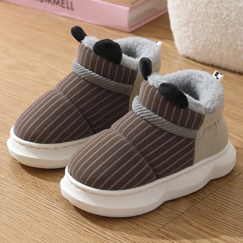 Children Casual Shoes Girls Boys Warm Snow Boots Kids Non-slip Thick Sole Cotton Shoes Comfort Plush Home Shoes Zapatillas Niño