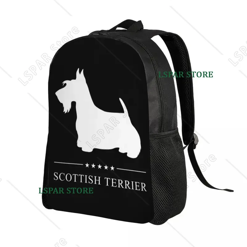 Scottish Terrier Travel Backpack Women Men School Computer Bookbag Scottie Dog College Student Daypack Bags