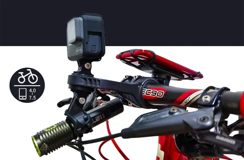 Mountain Bike Silicone Shockproof Mobile Phone Bracket IAMOK Cellphone Binding Plate For Garmin Bicycle Accessories