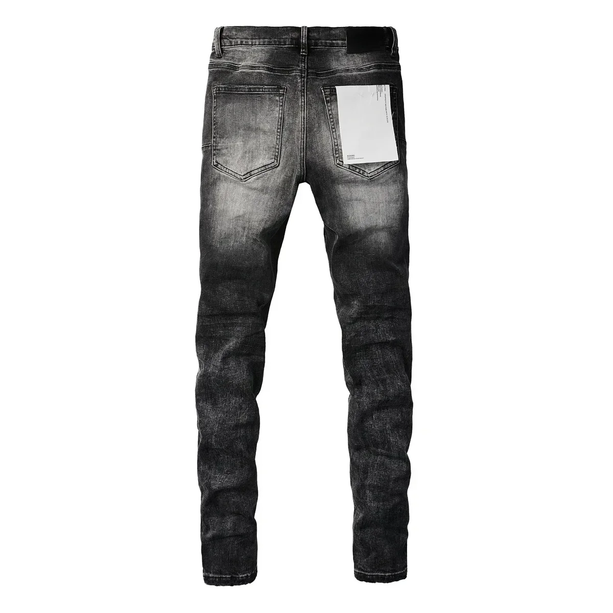 American 2024 Style Brand Purples Jeans Fashion top quality Streetwear Black gray Repair Low Rise Skinny Denim pants 28-40 size