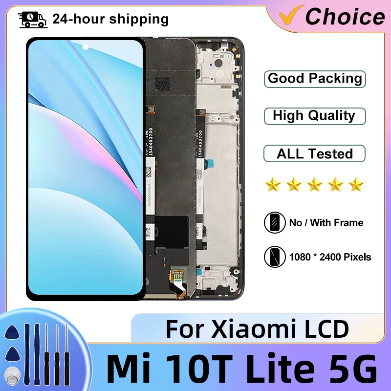 New For Xiaomi Mi 10T Lite 5G Display LCD Touch Screen Digitizer For Xiaomi 10T Lite LCD Screen Replacement Parts