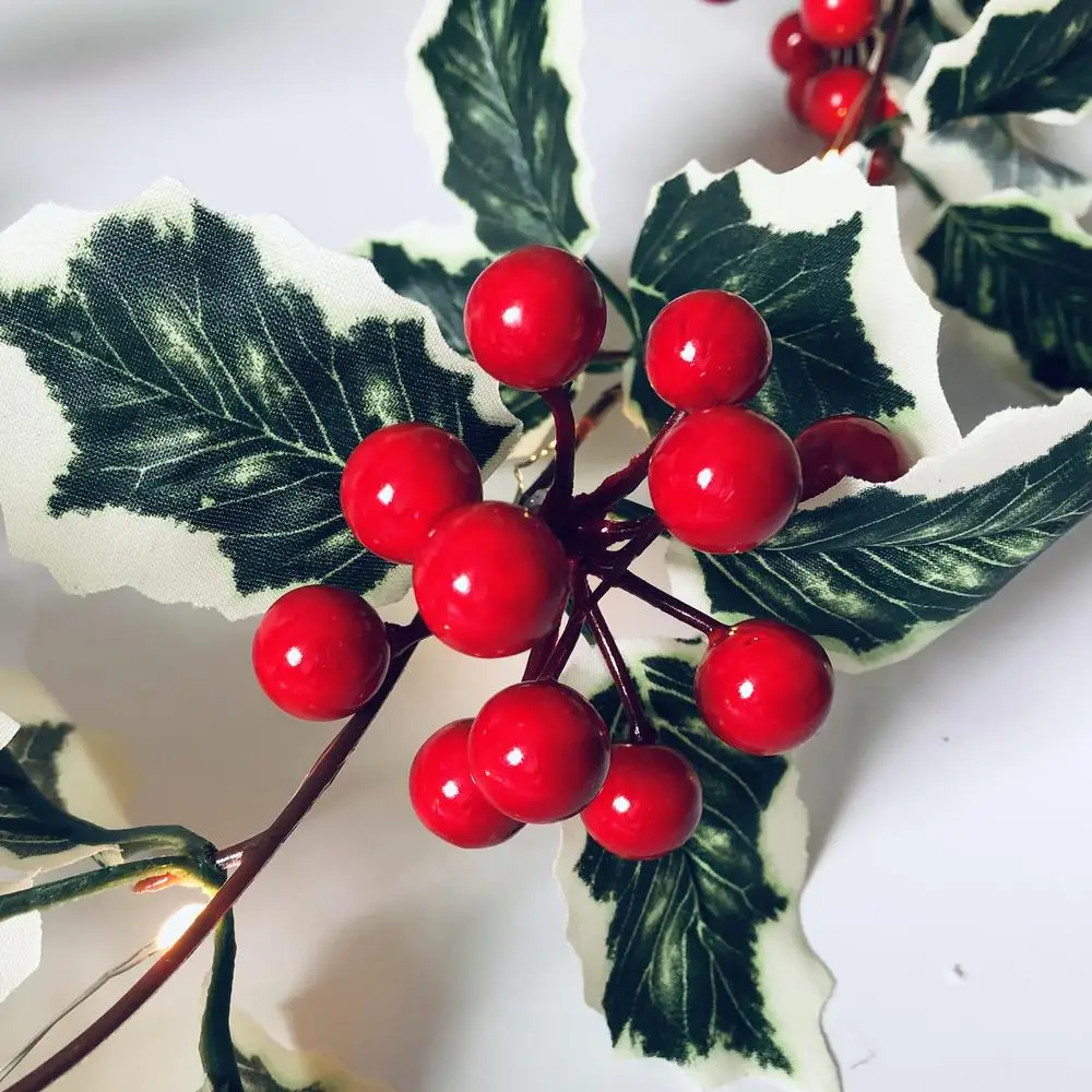 Rood Fruit Riet Led Licht String Bedankt Dag Lamp Voor Vakantie Feest Tuin Tuin Licht Decor