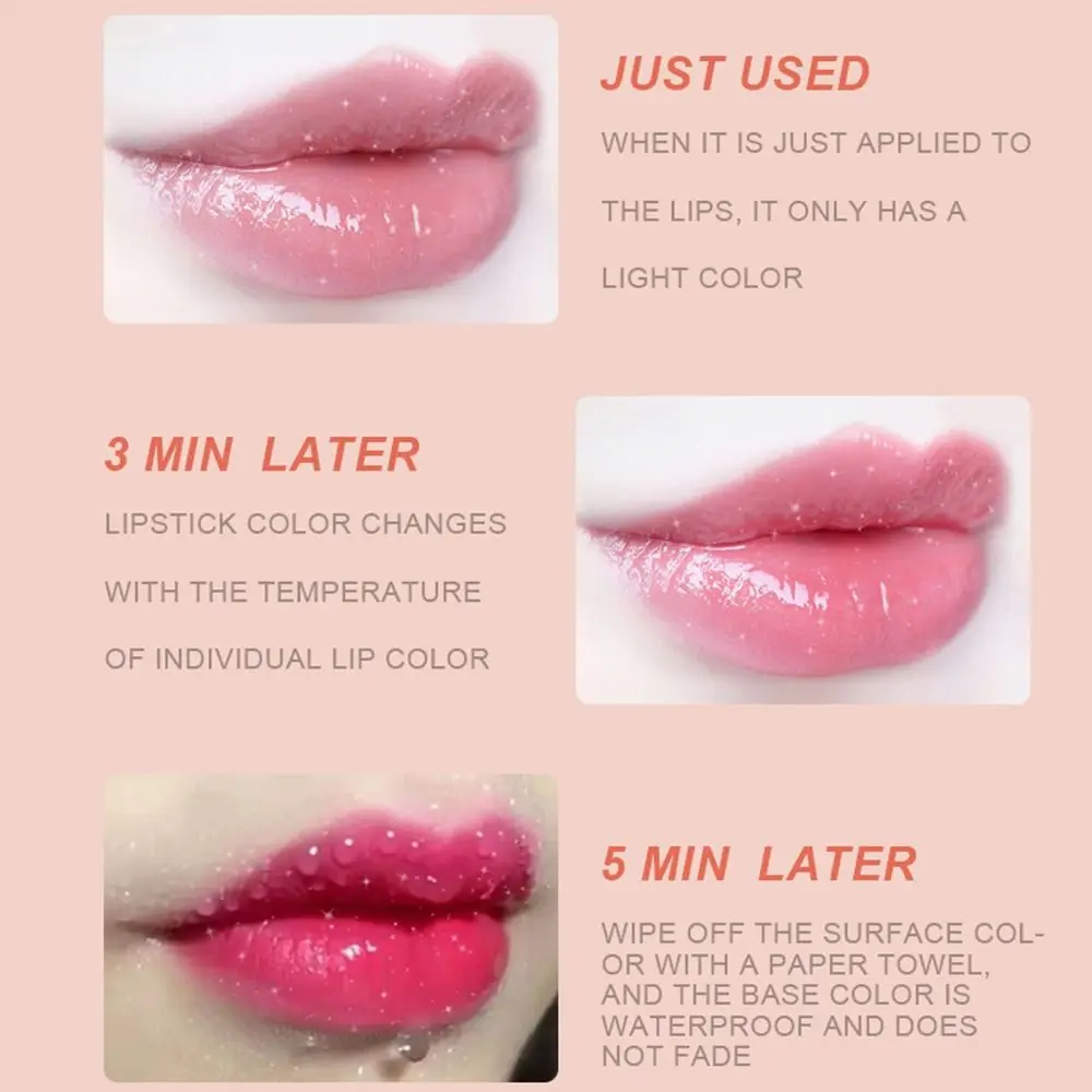 Shimmer Pearlescent Lipsticks Women Lip Tint Velvet Lipstick Color Changing Lipstick Lip Balm Lip-shaped Lipstick Lazy Lipstick