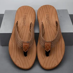 Summer Men Beach Flip Flops Anti-skid Tong Slippers Casual Flat Lightweight Outdoor Chanclas Hombre Chinelo Masculino Klapki