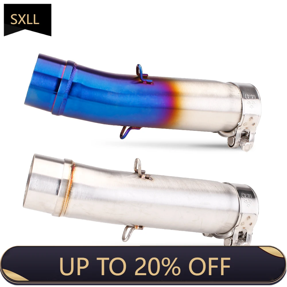 

SXLL Suitable for CB400 2008-2017 Motorcycle Exhaust Pipe Slipping Stainless Steel Escape Moto Link Pipe on Exhaust Middle Pipe