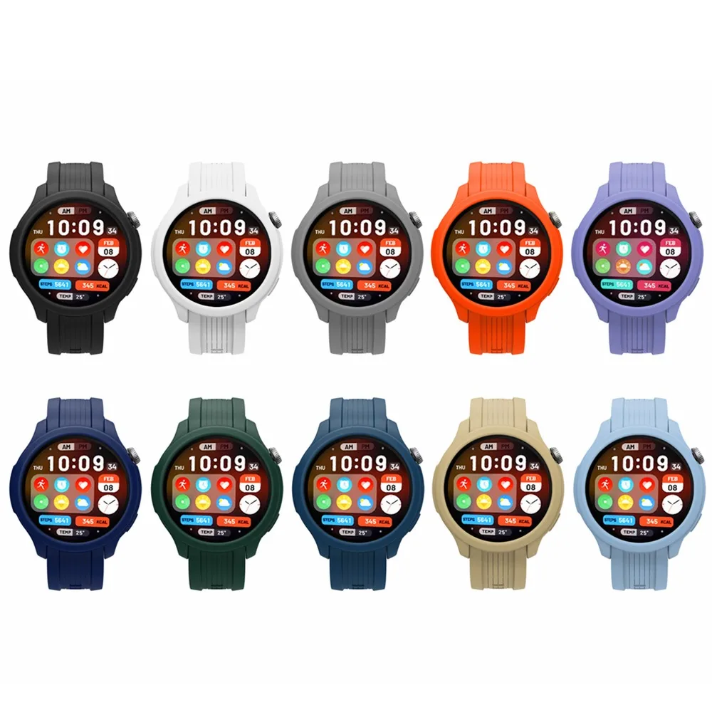 Silicone Protector Case Fall Prevention Shockproof Soft Protector Cover Scratch-resistant Colorful for Amazfit Balance