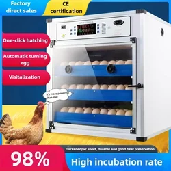 Automatic Egg Incubator 204 Eggs PVC Dual Electric Hatching Machine Automatic Temperature & Humidity Display & Egg Turning