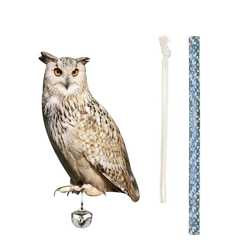 

Acrylic Hanging Decoration Reflects Light Bird Repelling Artifact Bird Scarer Fake Owl Bird Repellent Pest Control