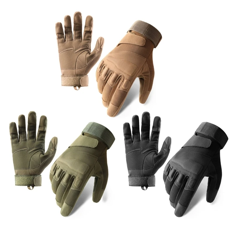 

Full Finger Tactic Gloves for Men Adjustable Airsoft Gloves for Motorcycles Cycling Motorbike Hiking Work Outdoor Sports