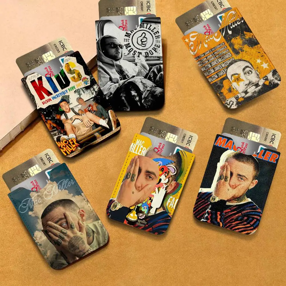 Singer M-Mac Miller Creative Printed with Leather Protective Case Business Portable Letter Pattern Leather Credit Bags