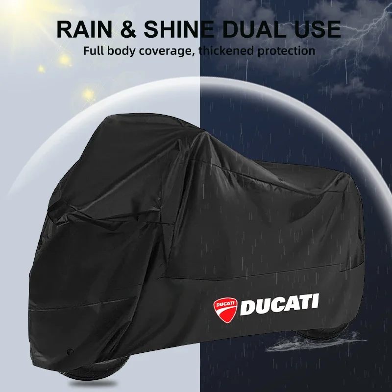 For DUCATI Hypermotard 950 939 821 796 SP Motorcycle Cover Waterproof Outdoor Scooter UV Protector Dust Rain Cover Accessories