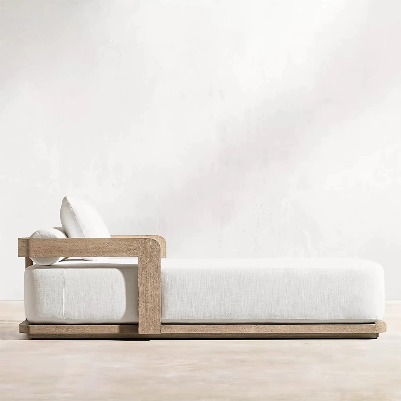 Teak Modern Sun Loungers Outdoor Furniture Set with Cushions for Garden Hotel & Villa Use-UV Resistant & Eco-Friendly