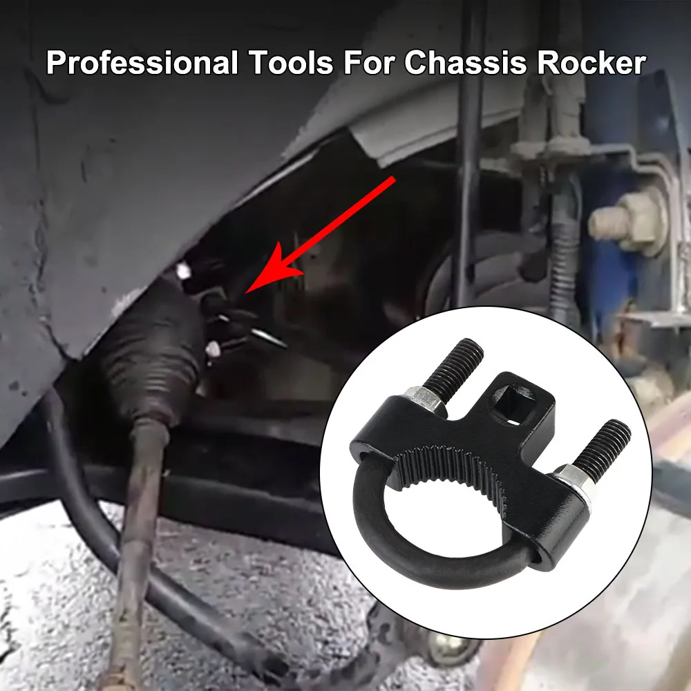Herramienta de reparación de barra de amarre interior en forma de U, herramientas de extracción de balancín de chasis de coche, Kit de desmontaje, adaptador de accionamiento de 3/8 ", 30-33mm ajustable