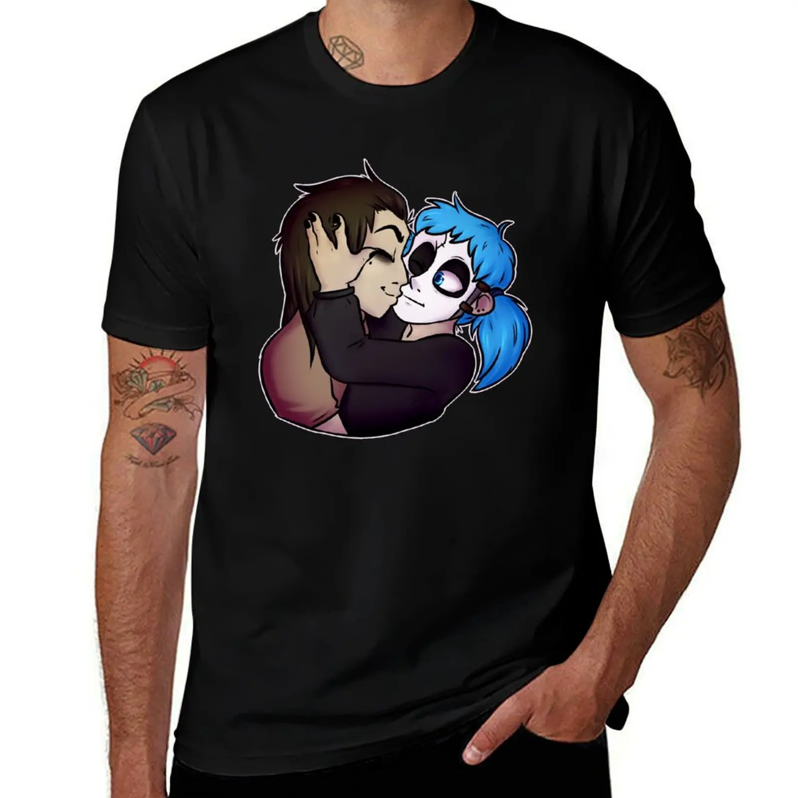 

Larry sally face fanart funny T-Shirt Funny t-shirt anime figures tees shirts graphic tee mens tall t shirts