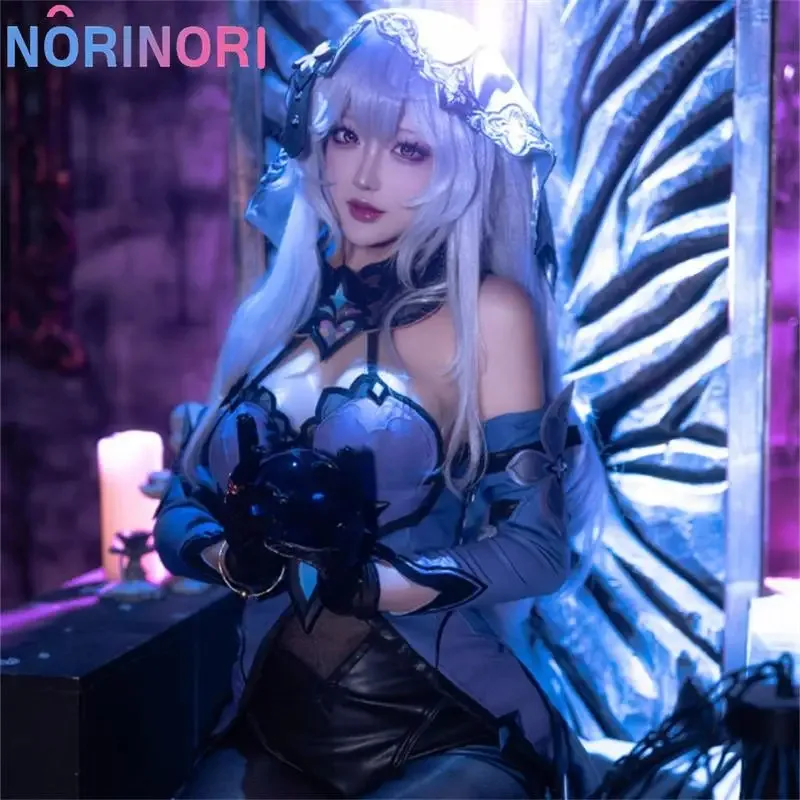 

vivi 2025 Honkai Star Rail Black Swan Cosplay Costume Wig Purple Dress Uniform Headwear Garden of Recollection Halloween Party f