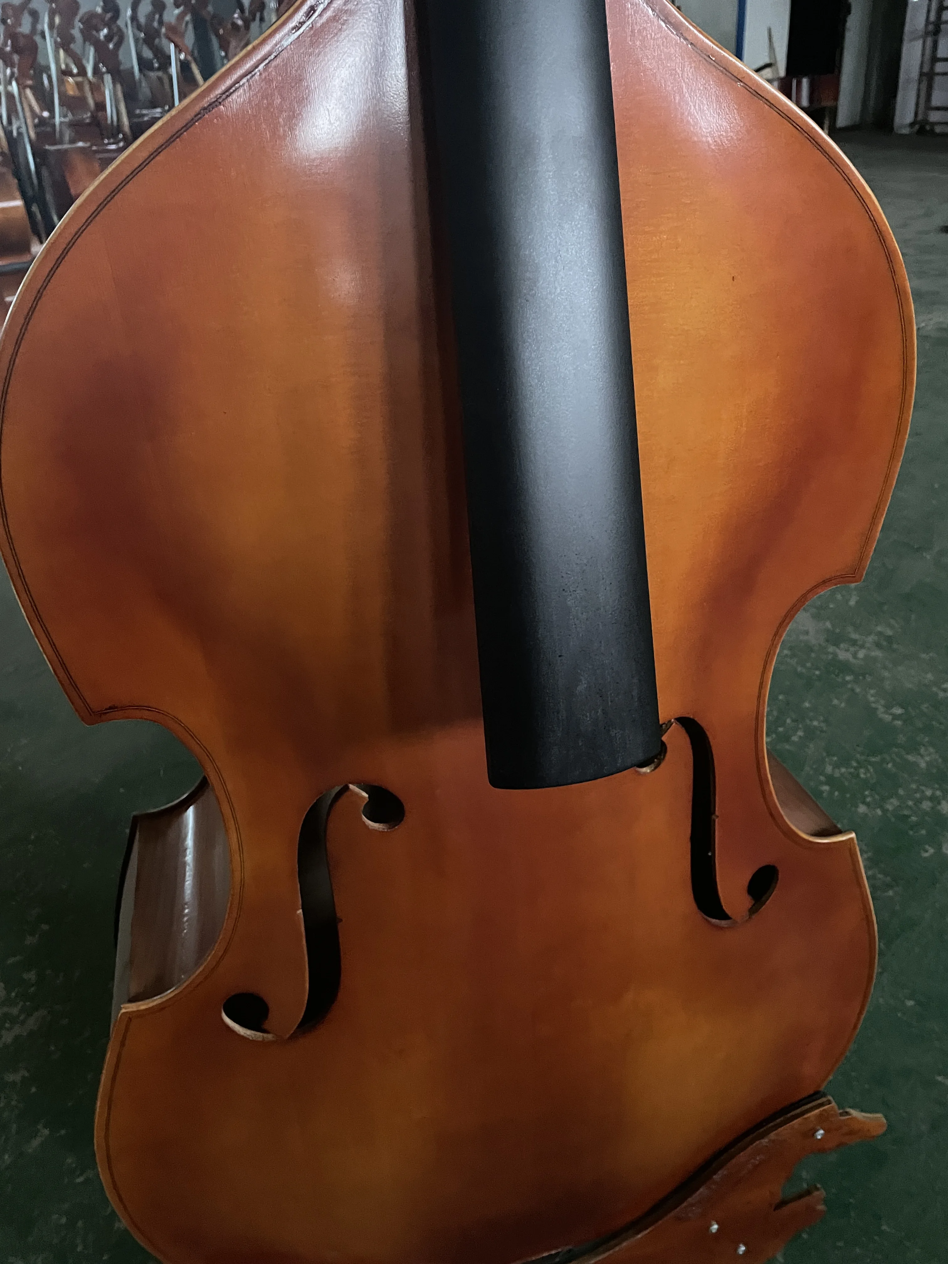 3/4 Bass Cello Maple Tiger Pattern Junior Harp Bow Included with All Accessories Plywood Body for Beginners And Students