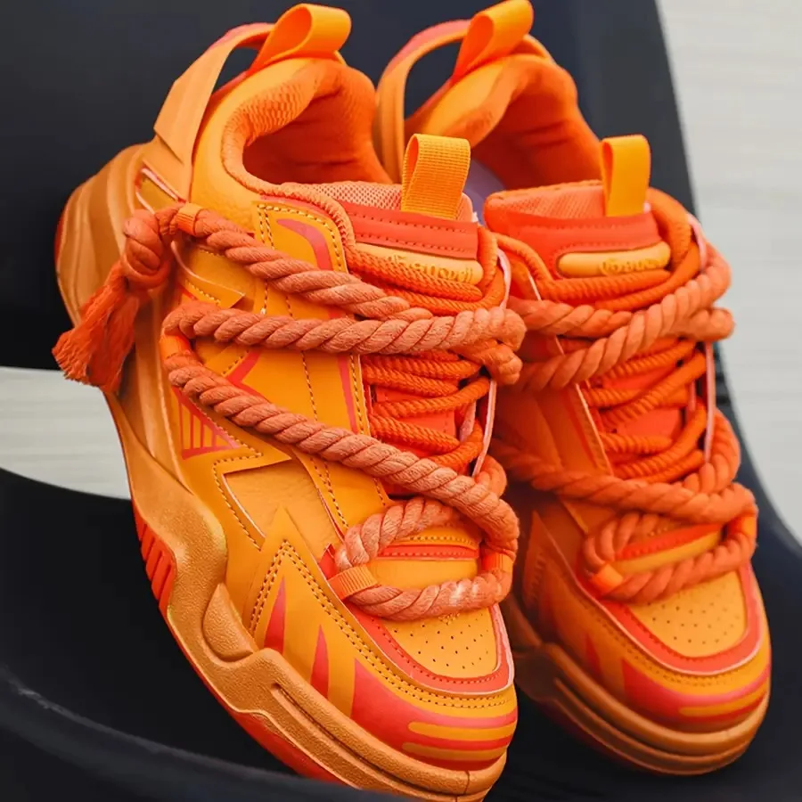 

Fashionable New Lace Up Bread Shoes Board Shoes Trendy Breathable Men's Shoes Sports Shoes Casual Shoes