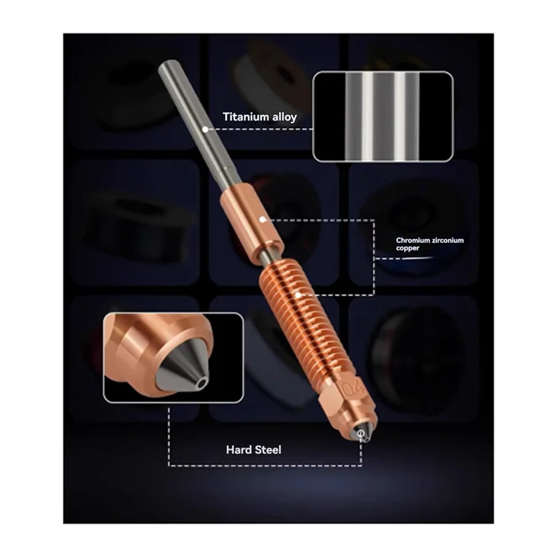 Heating Block Kit 0.4Mm Quick-Swap Integrated Nozzle For Creality K1C K1 MAX 3D Printer Parts-POS