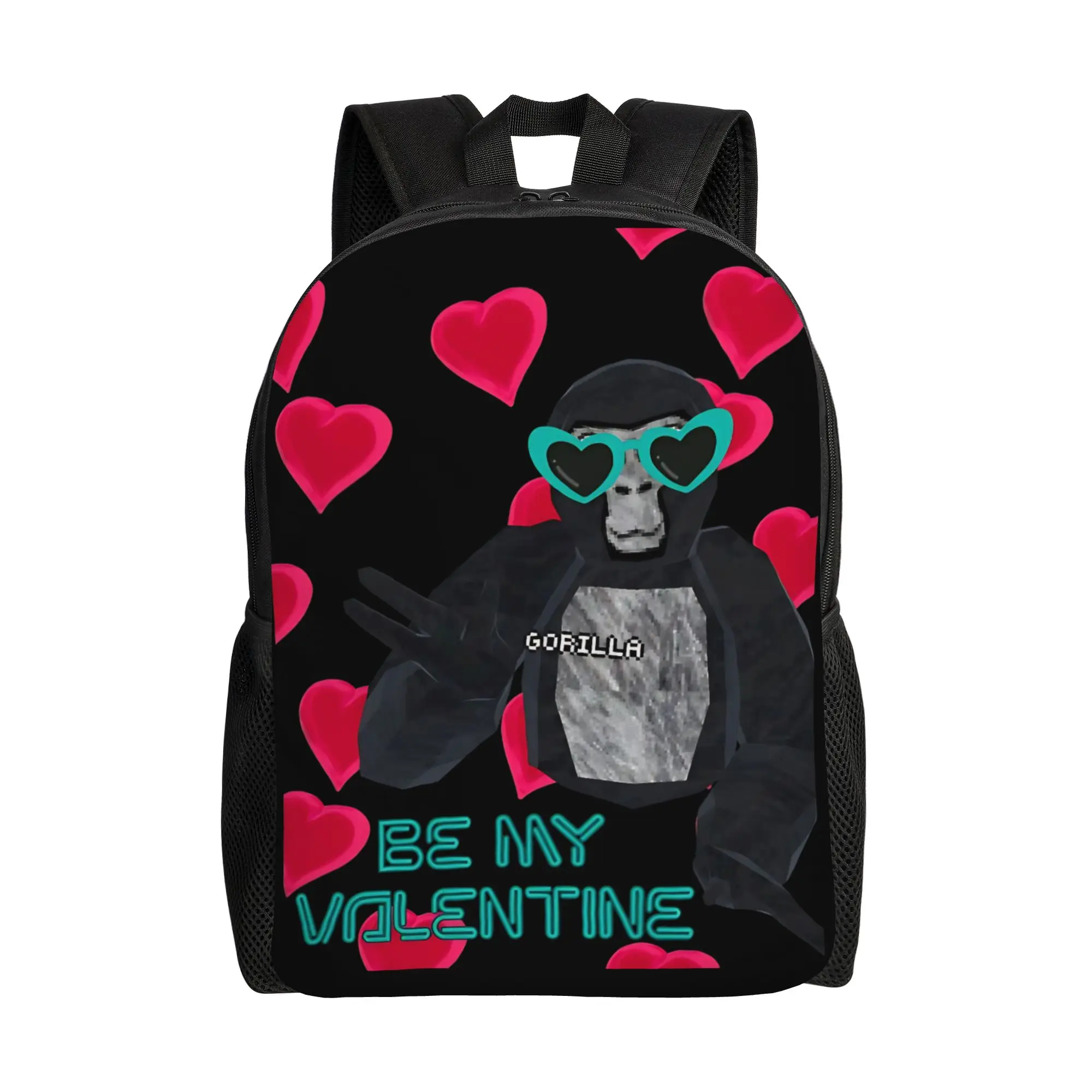

Be My Valentine VR Game Card Backpack Men Polyester Workout Backpacks Breathable Elegant School Bags Rucksack