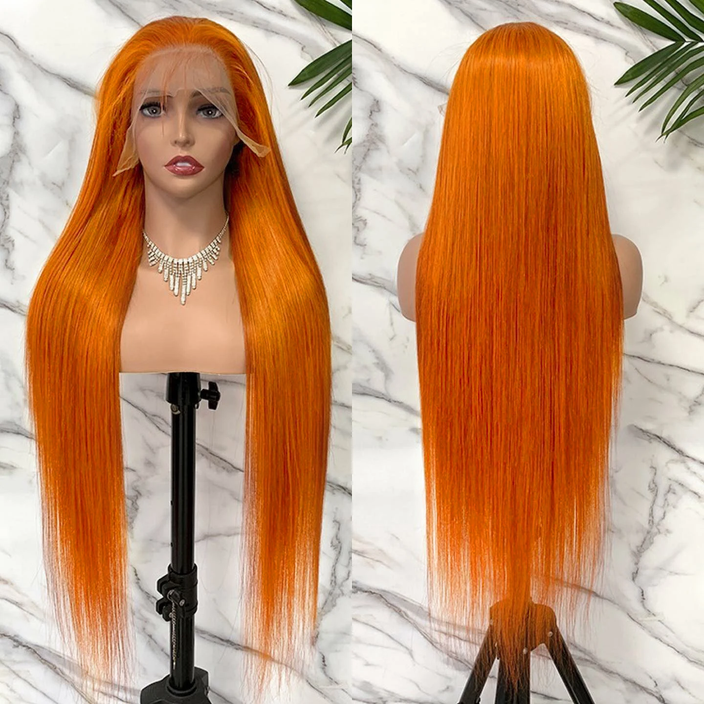 

30 32 Ginger Lace Front Wig Peruvian Straight Human Hair HD Transparent Lace Frontal Wigs Pre Plucked Orange Human Hair Wigs