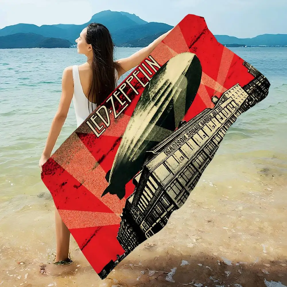 British Rock Led Band Z-Zeppelines Microfiber Printed Beach Towel Mountain Climbing Yoga Beach Swimming Running Absorbent Towel