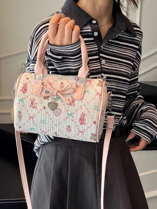 

Cute Commuter Pillow Handbag Women's Crossbody oulder Bag Soft PU Leather Knot Casual Sle Medium Size