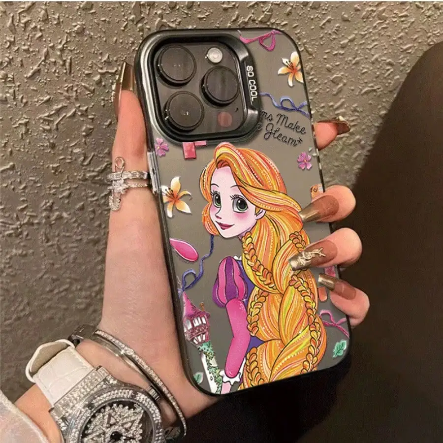 

The pattern of Rapunzel phone case for iPhone 16 15 14 13 12 11 Pro/ Max/Plus shock-proof rear cover anti-fingerprint