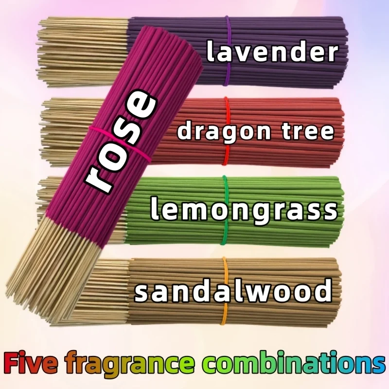 100/250 hochwertige Aromatherapie-Stäbchen, inklusive fünf Düfte (Lavendel, Sandelholz, Zitronengras, Drachenblutholz und Rose), mit langanhaltendem Duft, perfekt für den Heimgebrauch, Yoga, Reisen, Meditation, Camping und Hotels.